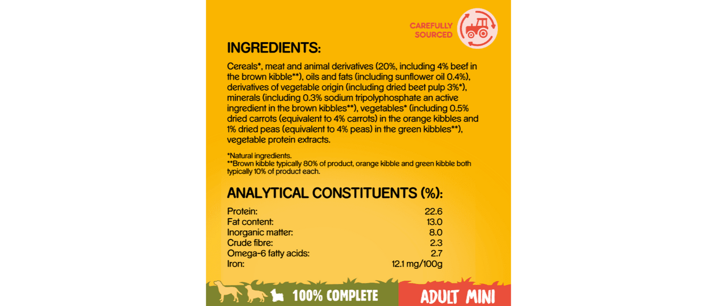  PEDIGREE COMPLETE Adult Small Dog Dry Poultry And Vegetables 3kg