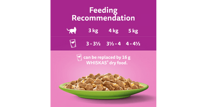  40 X Whiskas 1+ Adult Pouches Mixed Menu In Jelly Wet Cat Food 85g