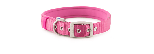  Ancol Viva Nylon Padded Pink Dog Collar