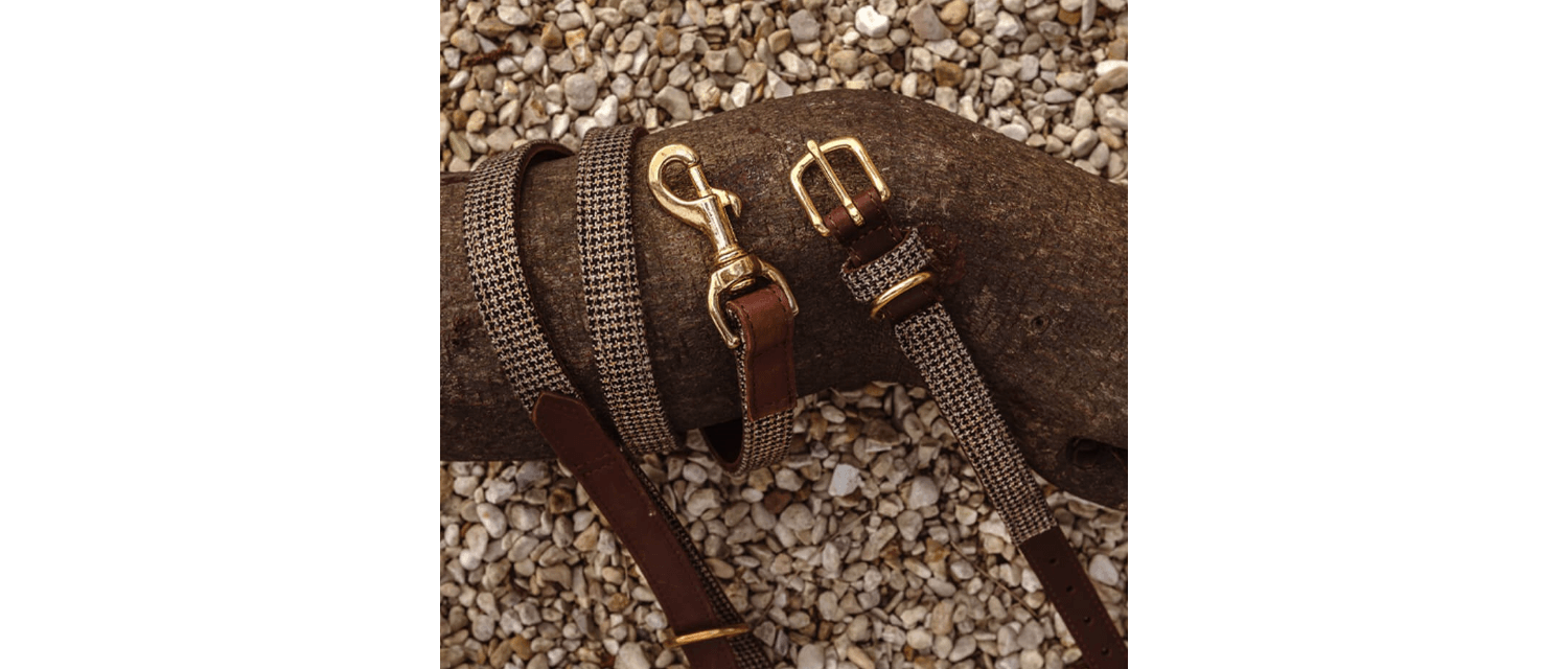  Great&Small Hawkhurst Tweed Leather Collar
