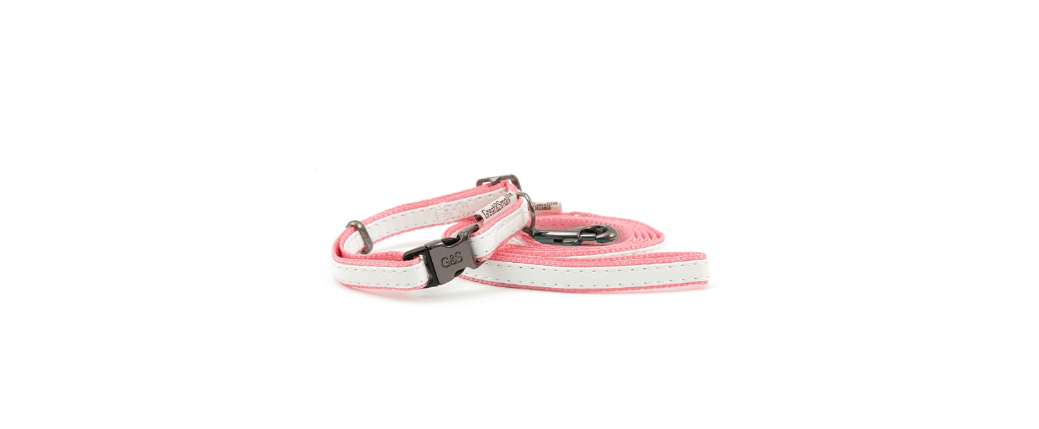  Great&Small Pink Tiffany Puppy Collar & Lead