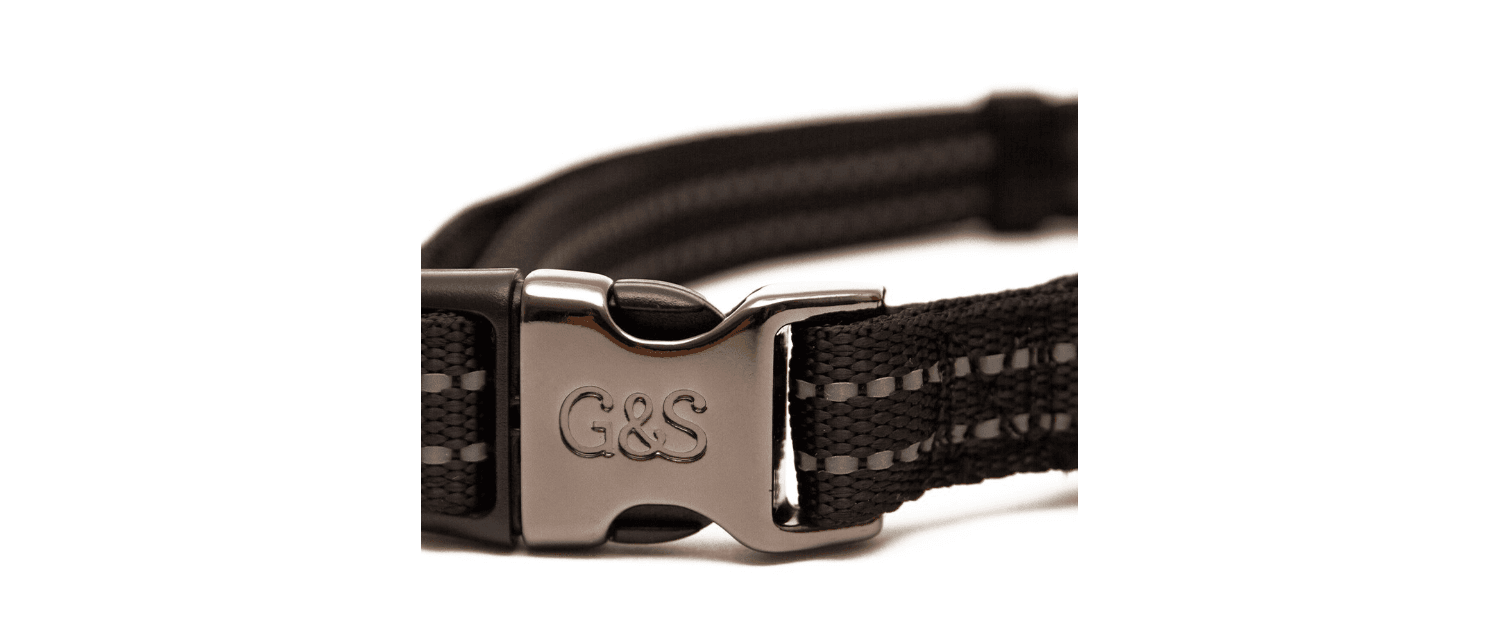  Great&Small Glow Reflective Black Collar