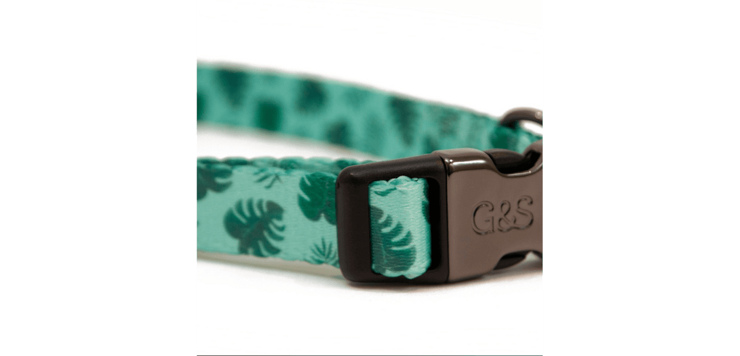  Great&Small Penrose Palm Leaf Green Collar