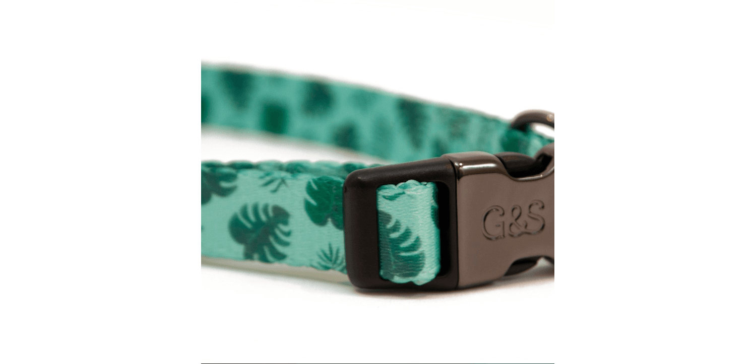  Great&Small Penrose Palm Leaf Green Collar