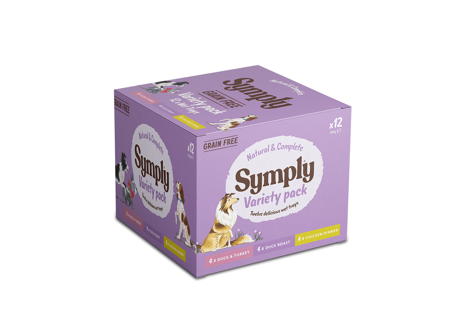  12 X 395g Symply Variety Pack Grain Free Dog Food