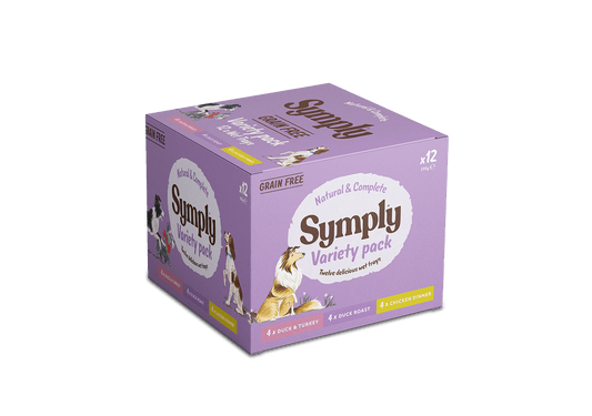  12 X 395g Symply Variety Pack Grain Free Dog Food