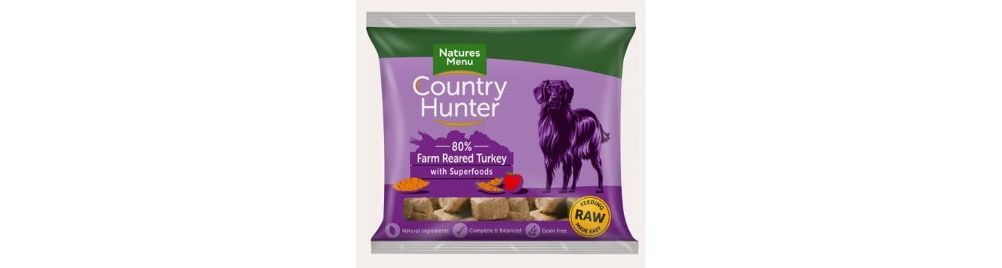  Country Hunter Farm Reared Turkey Raw Nuggets For Dogs