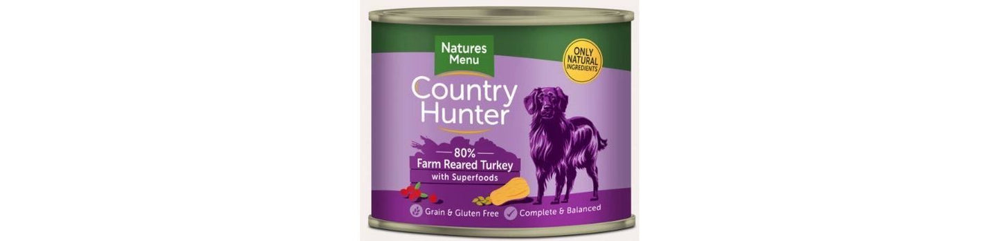  Country Hunter Farm Reared Turkey Wet Dog Food Can