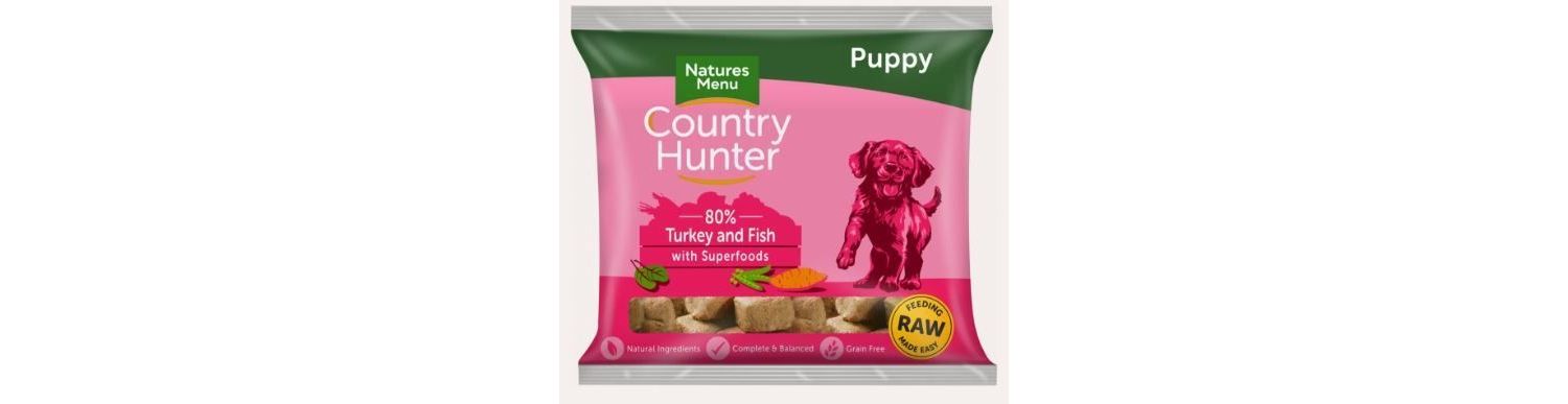  Country Hunter Turkey & Fish Raw Puppy Nuggets