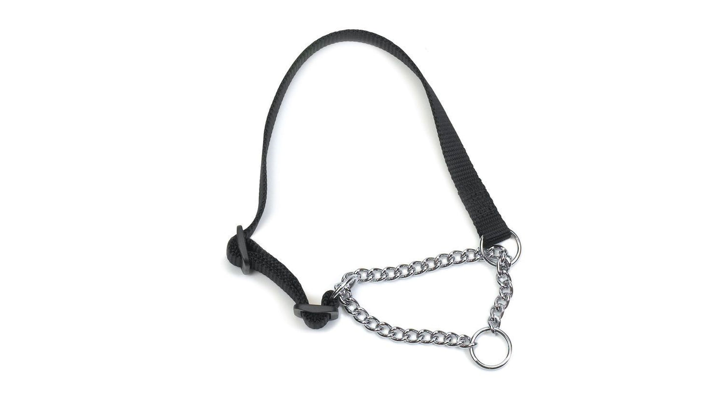  Ancol Heritage Nylon & Chain Black Check Collar