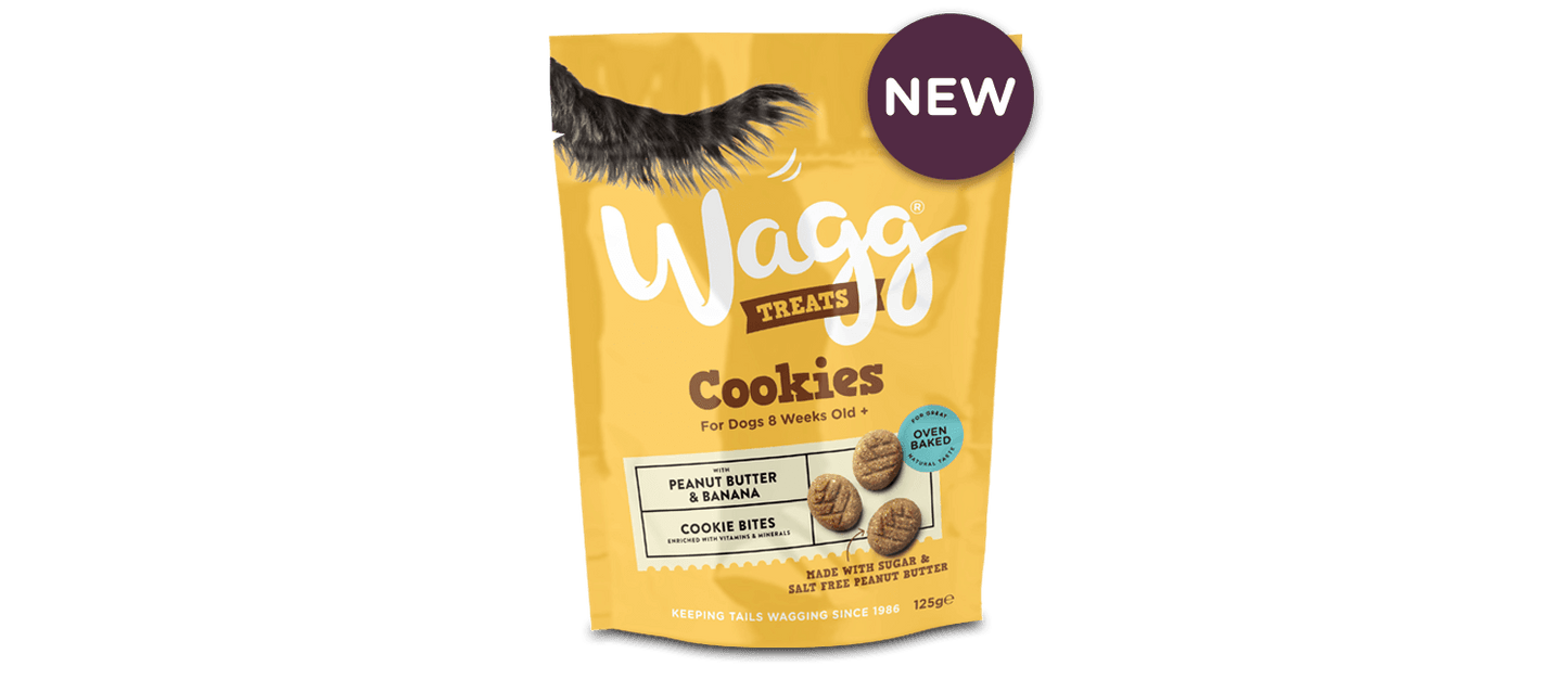  7 X Wagg Cookie Dog Treats Peanut & Banana 125g
