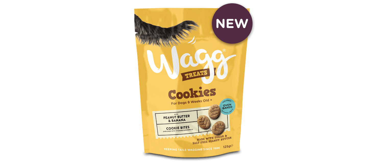  7 X Wagg Cookie Dog Treats Peanut & Banana 125g
