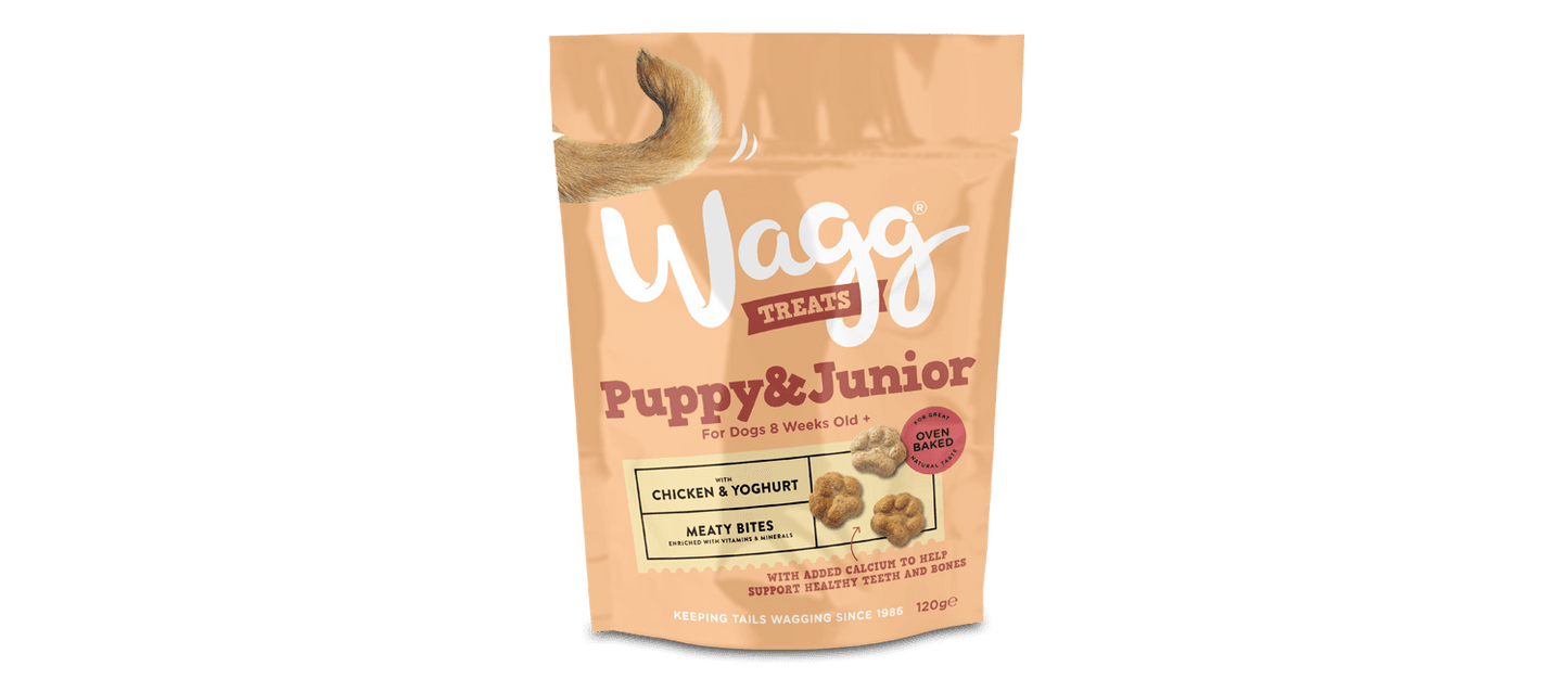  7 X Wagg Puppy Chicken & Yoghurt Junior Dog Treats - 120g